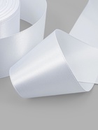 Лента атласная, 50 мм × 33 ± 2 м, цвет белый №001 - Фото 3