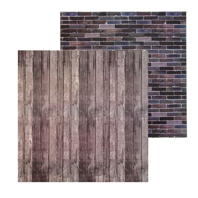 Фотофон двусторонний «Кирпич‒доски», 45 × 45 см, переплётный картон, 980 г/м