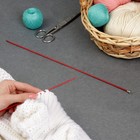 Спицы для вязания, прямые, с пластиковым наконечником, d=2,5мм, 35см, 2шт, цвет красный - Фото 1