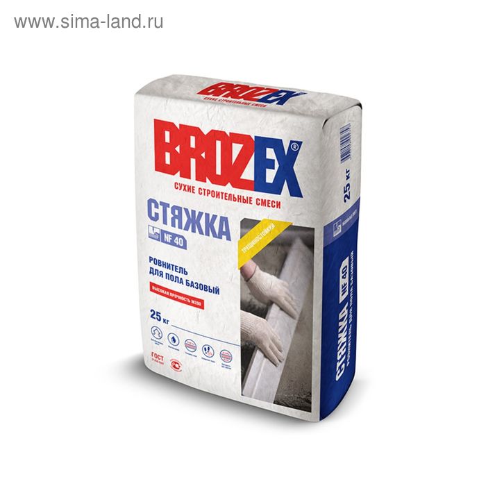 Ровнитель для пола Brozex "Стяжка М-200", 25 кг - Фото 1