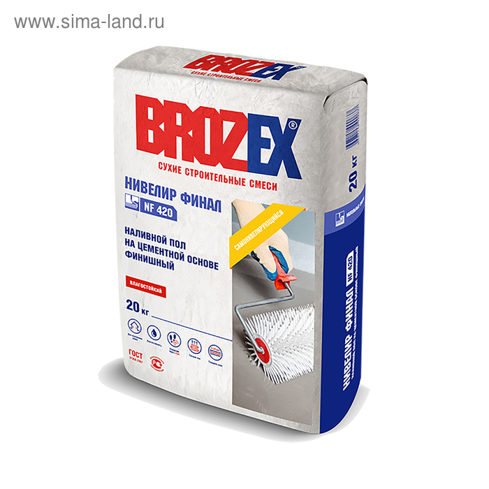 Ровнитель для пола Brozex НП-42, 20 кг - Фото 1