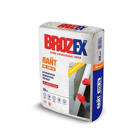 Легкая штукатурка для стен Brozex ШС-36, 20 кг
