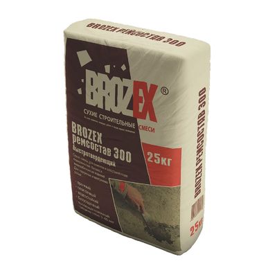 Сухая смесь для ремонта и восстановления бетона и железобетонны[ изделий Brozex "Ремсостав 300", 25 кг