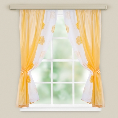 Комплект штор для кухни Witerra Арина 240х160, персик, МИКС, пэ100%