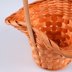 Корзина плетёная, бамбук, оранжевая, (шляпка с изгибом) - Фото 3