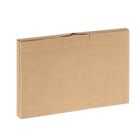 Коробка крафт из рифлёного картона, 18,5 х 13,3 х 1,5 см - Фото 1