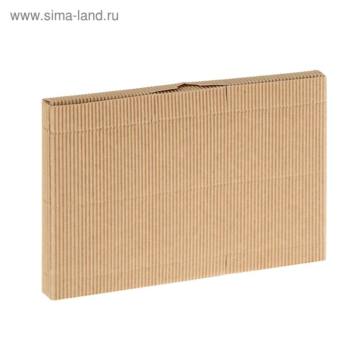 Коробка крафт из рифлёного картона, 18,5 х 13,3 х 1,5 см - Фото 1