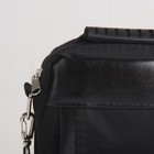 Сумка мужская на молнии, 1 отдел, наружный карман, длинный ремень, цвет чёрный - Фото 4