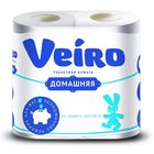 Бумага туалетная Veiro «Домашняя, белая, 2 слоя, 4 рулона - фото 297829282