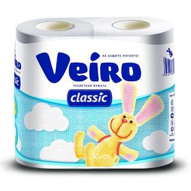 Туалетная бумага Linia VEIRO Classic, 2 слоя, 4 шт.