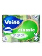 Туалетная бумага Linia VEIRO Classic, белая, 2 слойная, 24 шт. 1684840 - фото 16591686