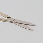 Ножницы маникюрные, узкие, прямые, 8,5см, цвет золотой/серебристый - Фото 2