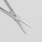 Ножницы маникюрные, прямые, зауженные, 9 см, цвет серебристый - Фото 2