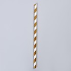 Трубочка для коктейля «Полоска», набор 12 шт., золотая - Фото 2