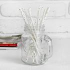 Трубочка для коктейля «Звёздочки», набор 12 шт., цвет серебряный - Фото 1