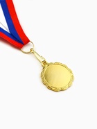 Медаль под нанесение золото 060 диаметр 3.2 см, с лентой - Фото 3