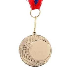 Медаль под нанесение 054 диам 4 см. Цвет зол. С лентой
