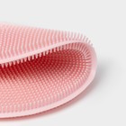 Губка для посуды Доляна, 11×11×1 см, силиконовая, МИКС - Фото 3