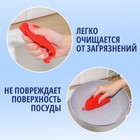 Губка для посуды Доляна, 11×11×1 см, силиконовая, МИКС - Фото 5