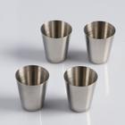 Набор стопок Мастер К, 30 мл, 4×3.5 см, 4 шт., чехол, нержавеющая сталь - Фото 1