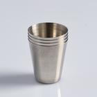 Набор стопок Мастер К, 30 мл, 4×3.5 см, 4 шт., чехол, нержавеющая сталь - Фото 2