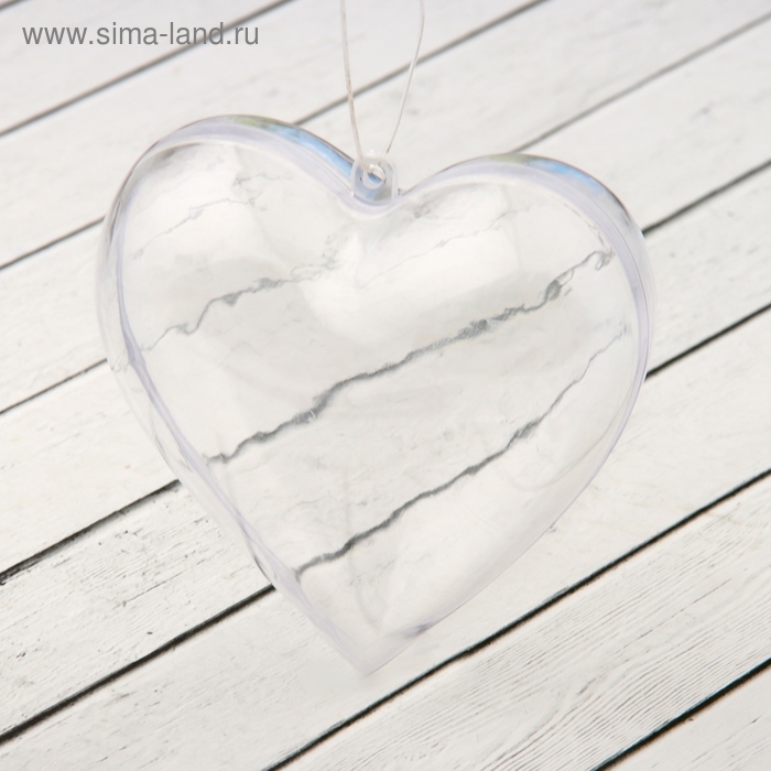 Заготовка-подвеска, раздельные части «Сердце», размер собранной фигуры — 10 × 9 × 5 см - Фото 1