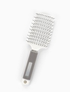 Расчёска массажная, с магнитом, прорезиненная ручка, 7.5×25.5 (±1) см, серая - Фото 2