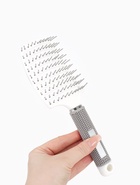 Расчёска массажная, с магнитом, прорезиненная ручка, 7.5×25.5 (±1) см, серая - Фото 4