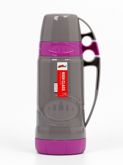 Термос 1 л, со стеклянной колбой, 11 х 31см, микс