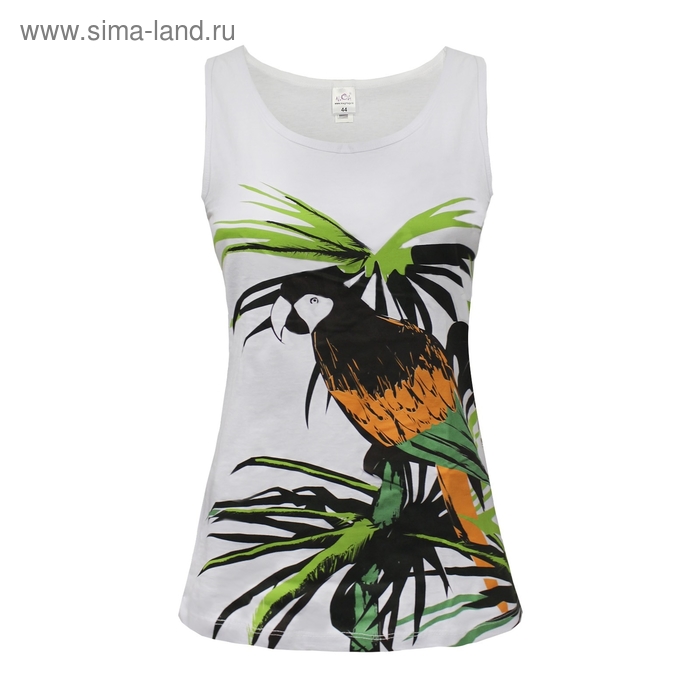 Майка женская, цвет белый, размер 50 - Фото 1