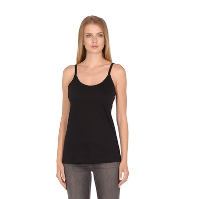 Майка женская, цвет чёрный, размер 48