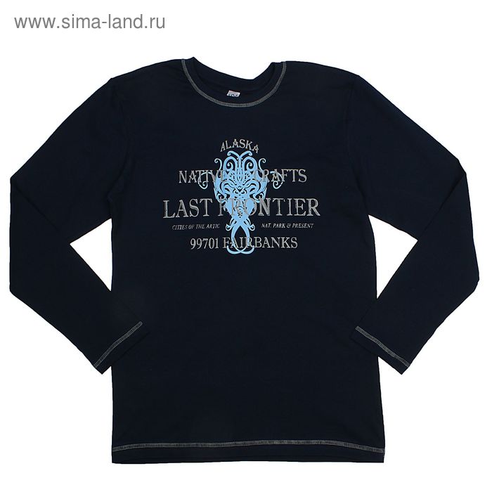 Футболка с длинными рукавами мужская арт.20397 синий МИКС, размер 52 - Фото 1