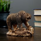 Фигура "Медведь хозяин тайги" 10х13см    бронза - фото 3642200