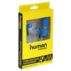 Наушники Human Friends Spark, вакуумные, микрофон, 95 дБ, 16 Ом, 3.5 мм, 1 м, голубые - Фото 3
