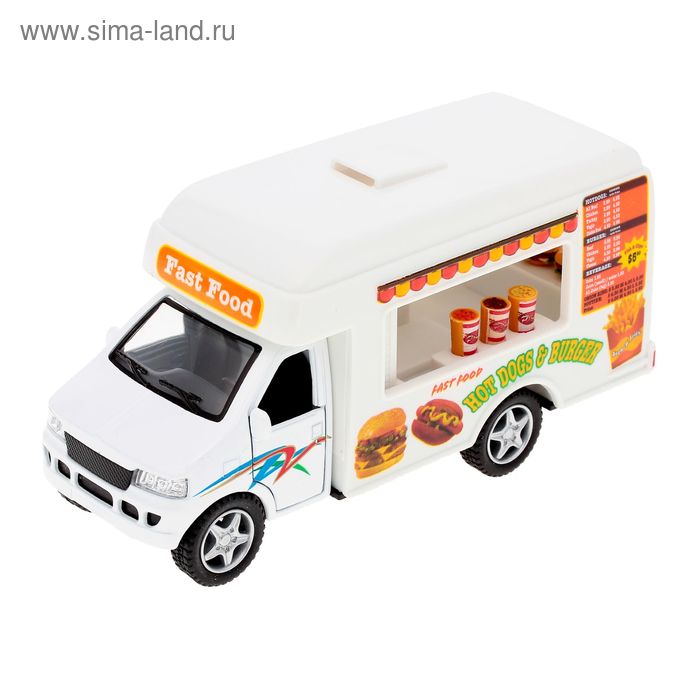 Машина металлическая Fast Food Truck, инерция - Фото 1