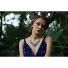 Колье «Магнат», цвет голубой в чернёном серебре - Фото 6