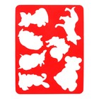 Набор трафарет - раскраска Calligrata, 6 шт.: овощи, домашние животные, цветы, бабочки, лесные звери, фрукты, для девочек - Фото 5