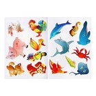 Набор трафарет - раскраска Calligrata, 6 шт.: овощи, домашние животные, цветы, бабочки, лесные звери, фрукты, для девочек - Фото 9