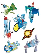 Трафарет - раскраска Calligrata, набор, 6 штук, для мальчиков - Фото 9