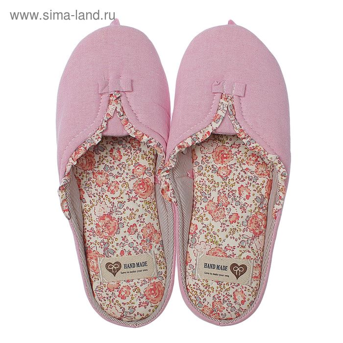 Тапочки домашние женские арт. 1808 W-SA  (пантолеты) (розовый) (р. 38) - Фото 1