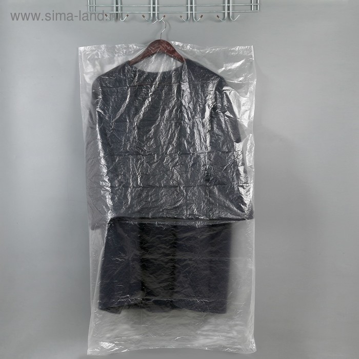 Набор чехлов для одежды 65×110 см, 6 шт, цвет прозрачный - Фото 1