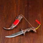 Сувенирный нож мини, 21,5 см рукоятка в форме головы лошади - Фото 1