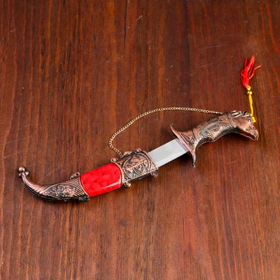 Сувенирный нож мини, 21,5 см рукоятка в форме головы лошади