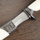 Сувенирный нож, белые вставки, рукоять в форме головы орла, 21 см - Фото 3