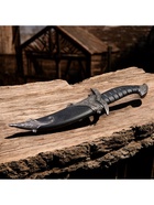 Макет оружия «Сувенирный нож изогнутый», 26.5 см, на ножнах длинный завиток, чёрный - Фото 2