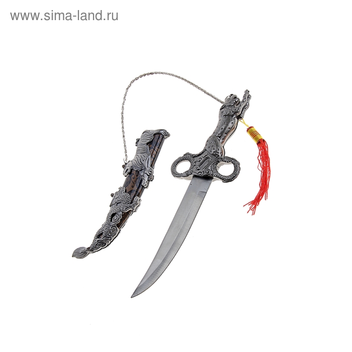 Сувенирное оружие кортик, на рукоятке пантера 32 см (металл) - Фото 1