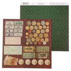 Бумага для скрапбукинга "Монеты" 30.5 х 30.5 см 180 гр/м2 - Фото 1