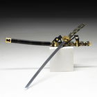 Сувенирное оружие «Катана», чёрные ножны, золотистая обмотка, 102 см - фото 8348478