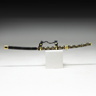 Сувенирное оружие «Катана», чёрные ножны, золотистая обмотка, 102 см - фото 8641533