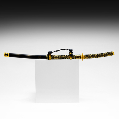 Макет оружия «Сувенирная катана. Ветер», чёрные ножны, золотистая обмотка, 102 см